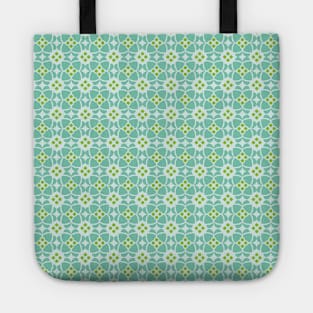 Mediterranean sky blue tiles seamless pattern Tote