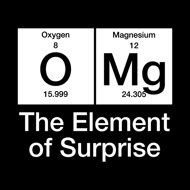 Periodic Table OMg The Element Of Surprise Funny Science by Wakzs3Arts