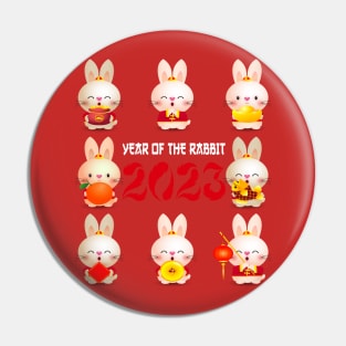 Bunny Rabbit Chinese New Year 2023 Chinese Zodiac Horosope Pin