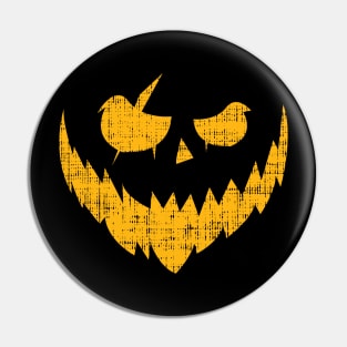 Halloween Pumpkin Creepy Smile Shirt Pin