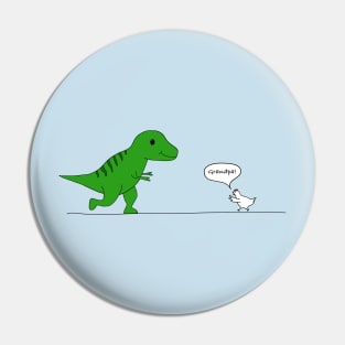 Dinosaur Grandpa (chicken evolution) Pin