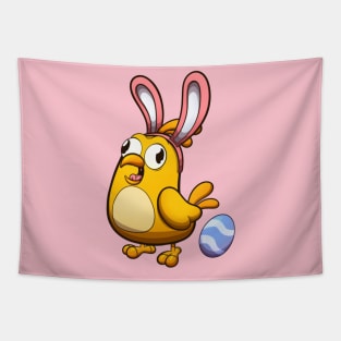 Cute Little Easter Chick With Bunny Ears Tapestry