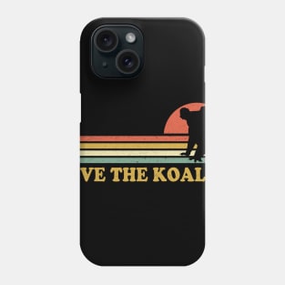 Save the Koala Vintage Retro Bear Animal Lovers Gift Phone Case