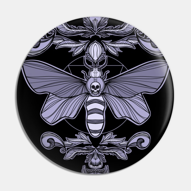 Death Moth Pin by MareveDesign