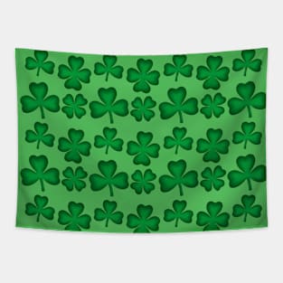 Green Clovers pattern Tapestry