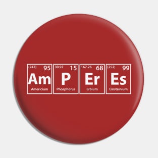 Amperes (Am-P-Er-Es) Periodic Elements Spelling Pin