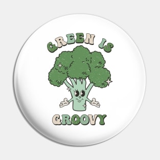 Green is groovy Pin