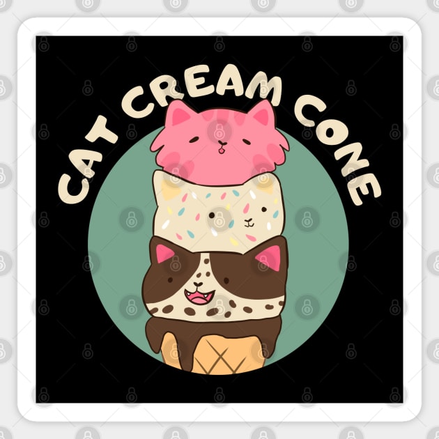 Kawaii Ice Cream Cats - Ice Cream Cat - Sticker | TeePublic