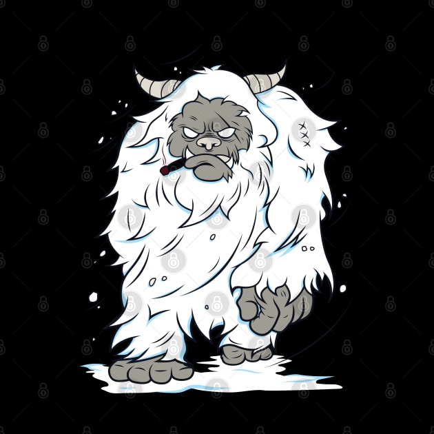 Snow Yeti White Bigfoot by Mako Design 