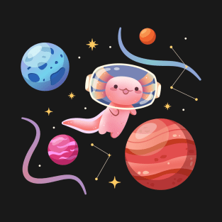 Axolotl Astronaut Design for Axolotl Lovers T-Shirt