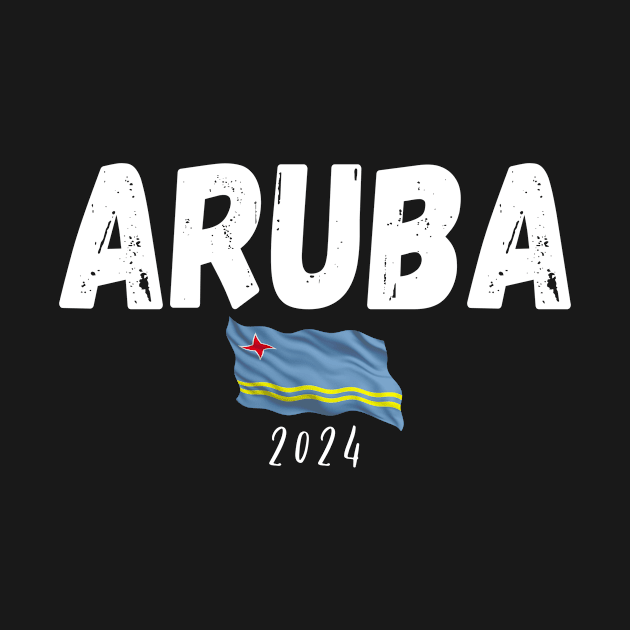 Aruba Souvenir 2024 Vacation Trip Caribbean Travel Flag Design by OriginalGiftsIdeas