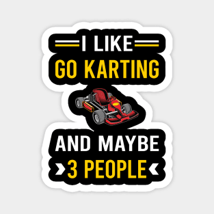 3 People Go Karting Go Kart Karts Magnet