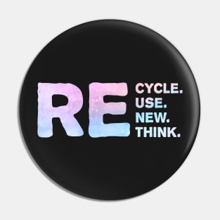 Recycle Reuse Renew Rethink For Earth Day Recycling 2023 Pin