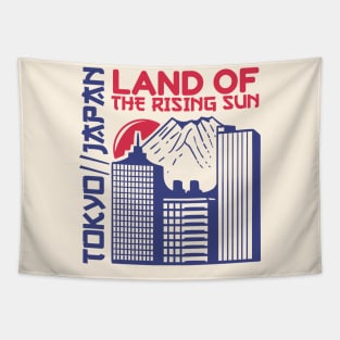 Retro Tokyo Japan Land of the Rising Sun Vintage City Art Tapestry