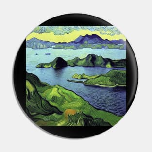 Komodo Island in Van Gogh's style Pin