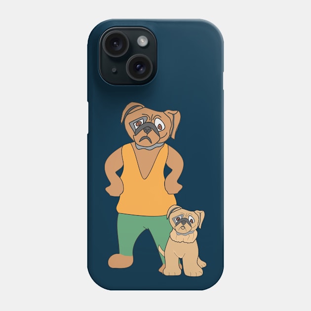 Dog and Dog Phone Case by Alekvik