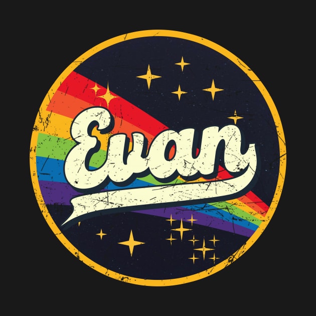 Evan // Rainbow In Space Vintage Grunge-Style by LMW Art