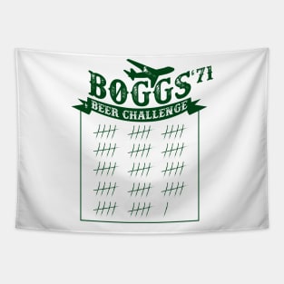 Boggs Beer Challenge '71 on white Tapestry