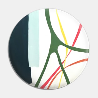 Ribbons of Color Modern Abstract Painting Pin