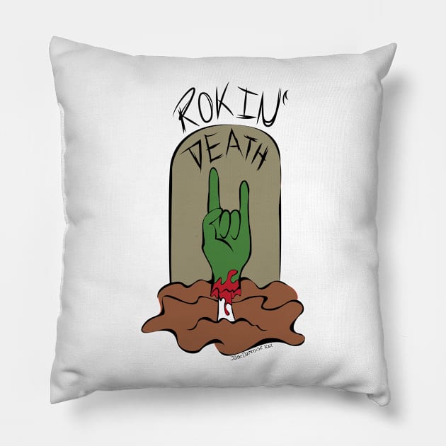 Rockin' Death Pillow by JadedOddity