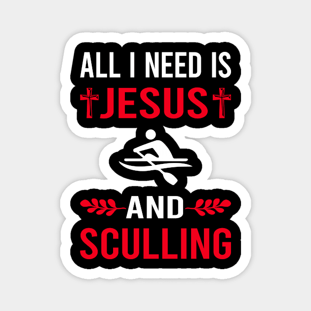 I Need Jesus And Sculling Magnet by Good Day