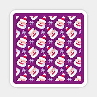 Purple Christmas Pattern Magnet