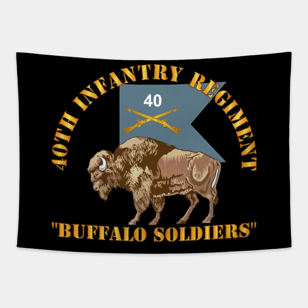 40th Infantry Regiment - Buffalo Soldiers w 40th Inf Guidon X 300 Tapestry by twix123844