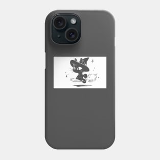 Witch Cat [white frame] Phone Case