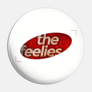 The Feelies - simple red elips vintage Pin