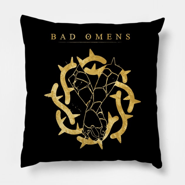 BAD OMENS Pillow by Colin Irons