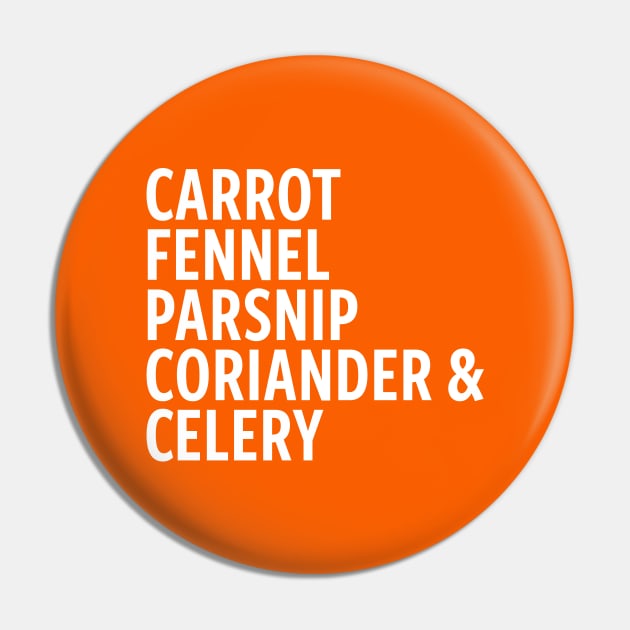 Carrot Family Reunion Pin by Kale Von Celery