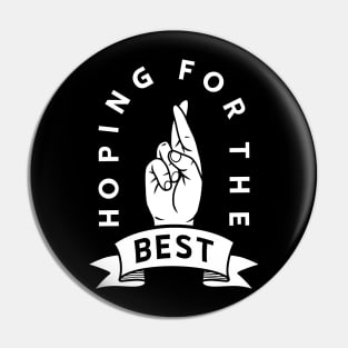 Fingers Crossed Hoping For The Best Hand Gesture Luck Gift Pin