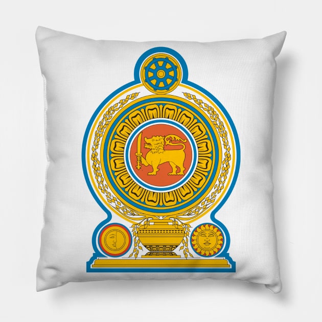 Emblem of Sri Lanka Pillow by Wickedcartoons