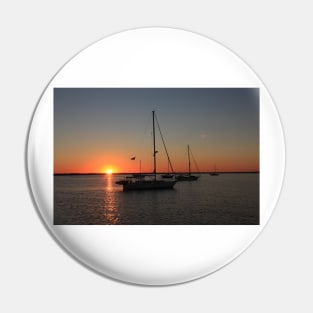 Sailboats at sunset Pin