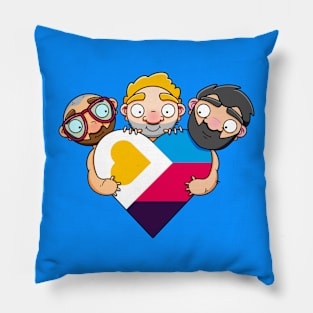 New Polyamory Flag Heart Pillow