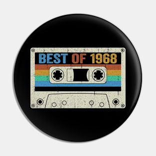 Best Of 1968 56th Birthday Gifts Cassette Tape Vintage Pin