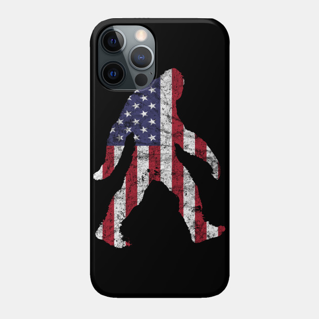 Patriotic Sasquatch Bigfoot Vintage - Bigfoot - Phone Case