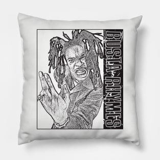 Busta Rhymes // Black Retro Pillow