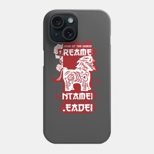 Floral Horse Tee design year of the Horse Phone Case
