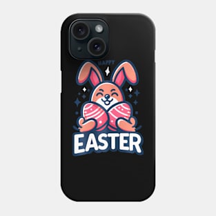 Easter Cute Bunny Holding Easter Eggs Phone Case