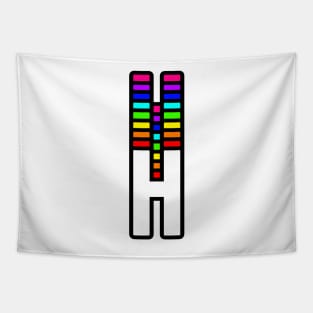 Rainbow Letter, H Tapestry