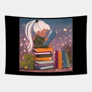 The girl reads Tapestry