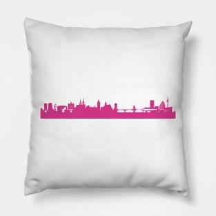 Basel skyline pink Pillow