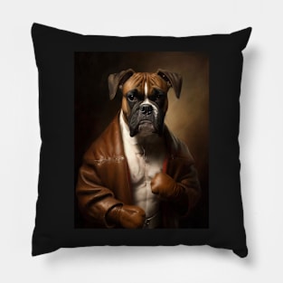 Royal Portrait of a Boxer Pillow