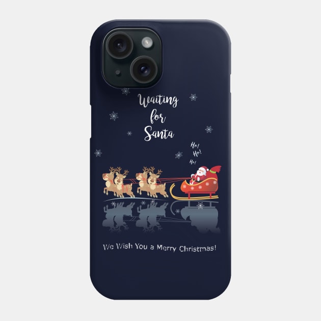 Waiting for Santa - Winter Holiday Christmas & Happy New Year Phone Case by sofiartmedia