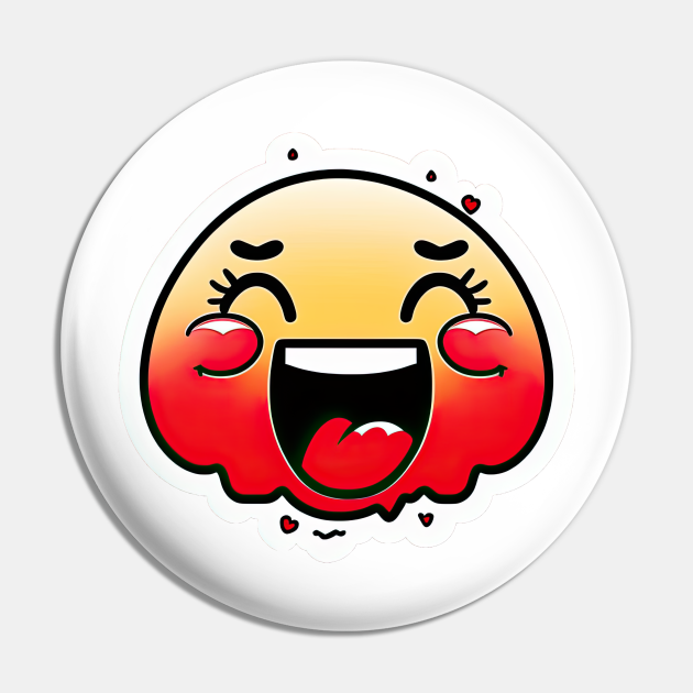 Tongue Out Emoji With tongue Emoji Pin TeePublic