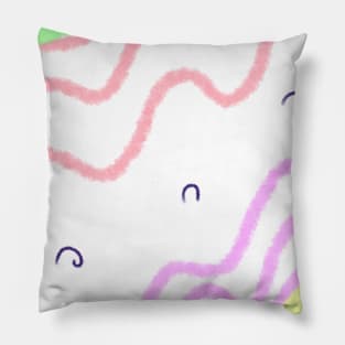 Colorful watercolor abstract texture art Pillow