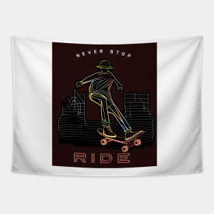 Skateboard Art Design Tapestry