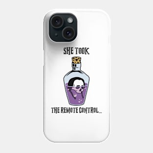 She took the remote control... Phone Case