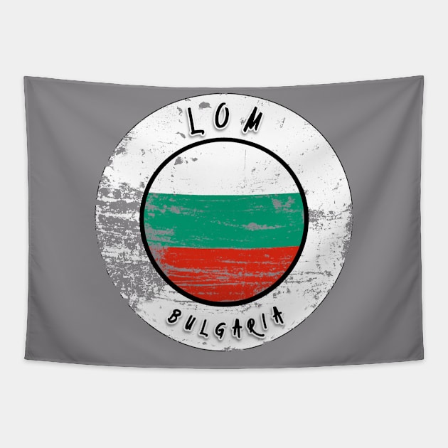 Lom Bulgaria Vintage Tapestry by Travel Penguin